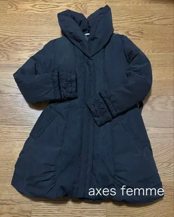 axes femme 다운 코트 레이스 프릴