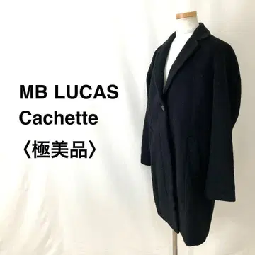 MB LUCAS Cachette 울 혼방 롱 코트 블랙 여성용