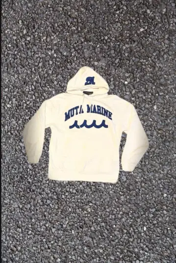 MUTA MARINE 화이트 컬러 후드티 L