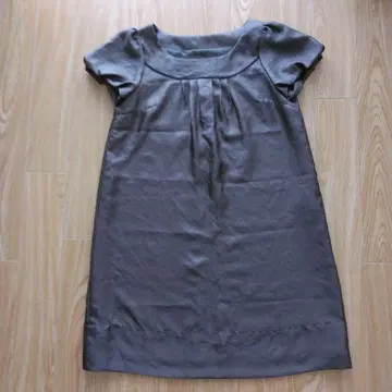 [ 새상품급 ] Xmiss 브라운 반팔 무릎 기장 원피스 37 FREE