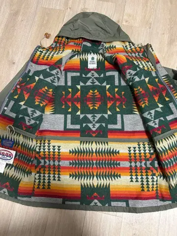 새상품급 펜들턴 x 셰라 디자인 미국제 마운틴 파카 카키 M