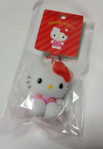 새상품 헬로키티 플로키 마스코트 홀더 키링 참