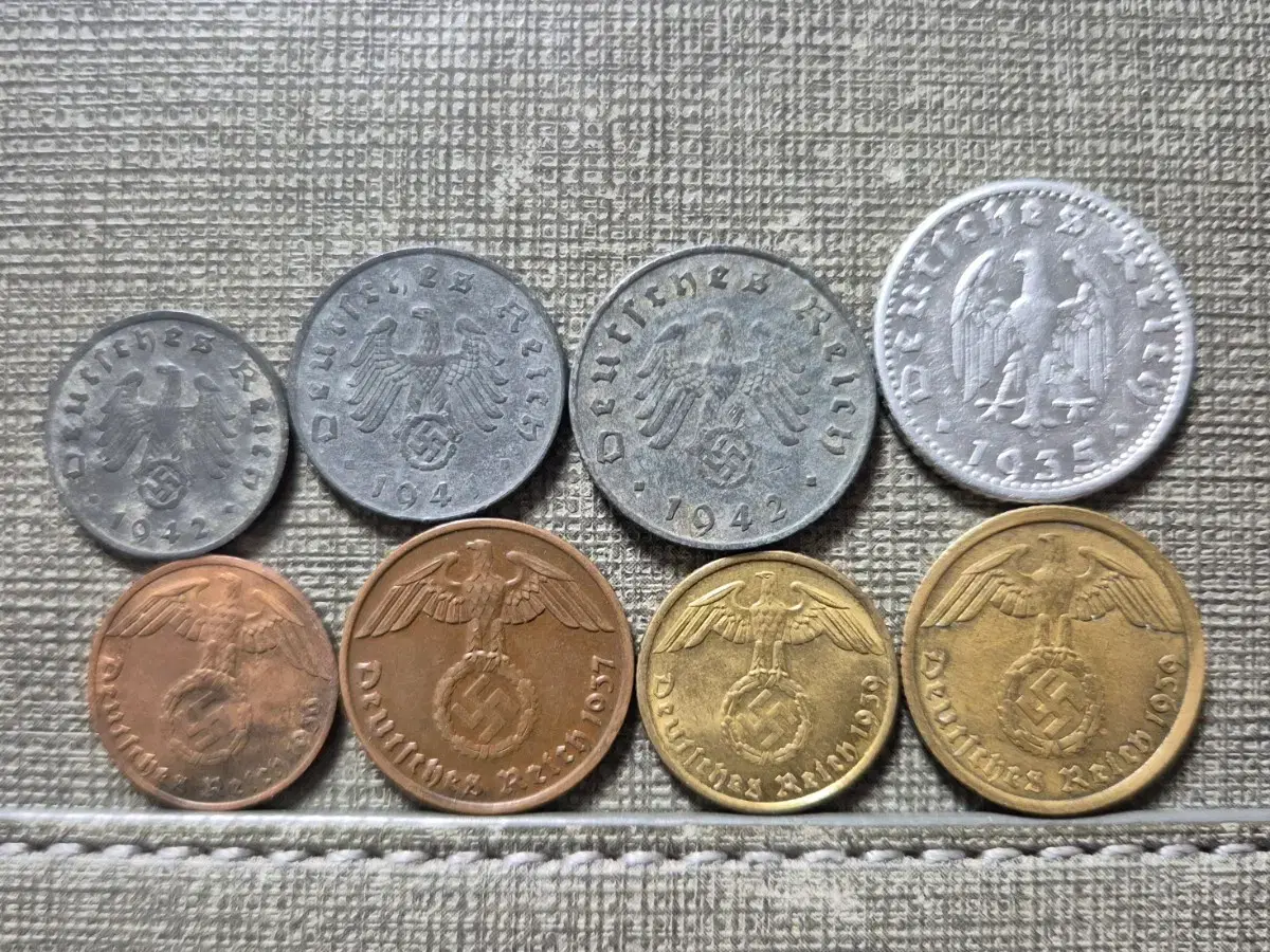 1930s-1940s German Nazi Coin Set of 8