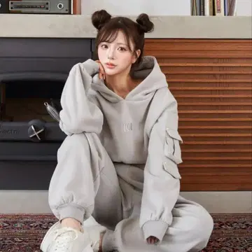 다리치 D 베어 스터드 맨투맨 셋업 GRY FreeS