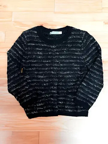 [ 새상품급 ] BEAUTY & YOUTH 트위드 조 니트 가디건 블랙