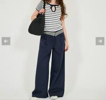 턱 루즈 와이드 치노 팬츠 TINA: JOJUN