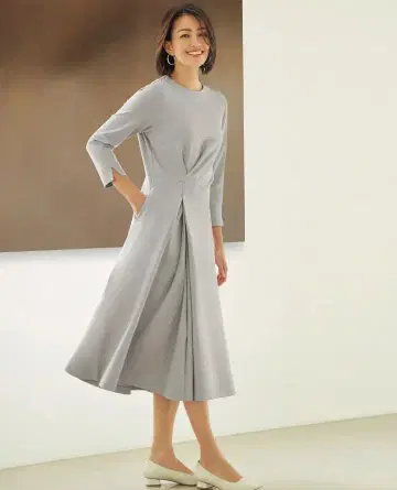 두클라쎄 소프트 분또 아지메 턱 원피스 라이트 그레이 XXL 미사용