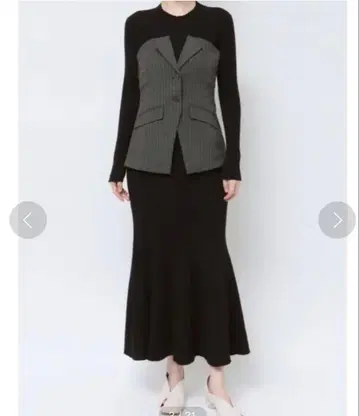 택 포함 새상품 LAGUNAMOON 버튼 베스트 도킹 니트 원피스