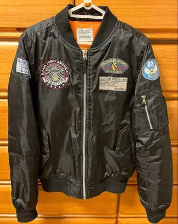 FUTURE BULLET 남성용 MA-1 플라이트 자켓 블랙 M