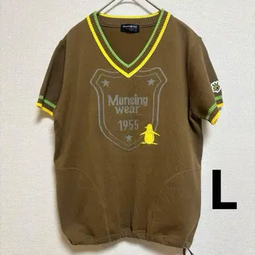 먼싱웨어 반팔 V넥 스웨터 L