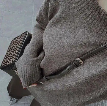 CANAL Accessory 그레이 울 캐시미어 니트