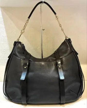 [ 새상품급 ] agnes b. 가죽 원 숄더백 블랙 A4 수납 가능