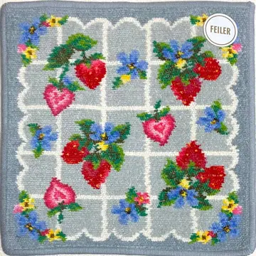 페이러 타월 손수건 스트로베리 필드 쁘띠 실버 그레이