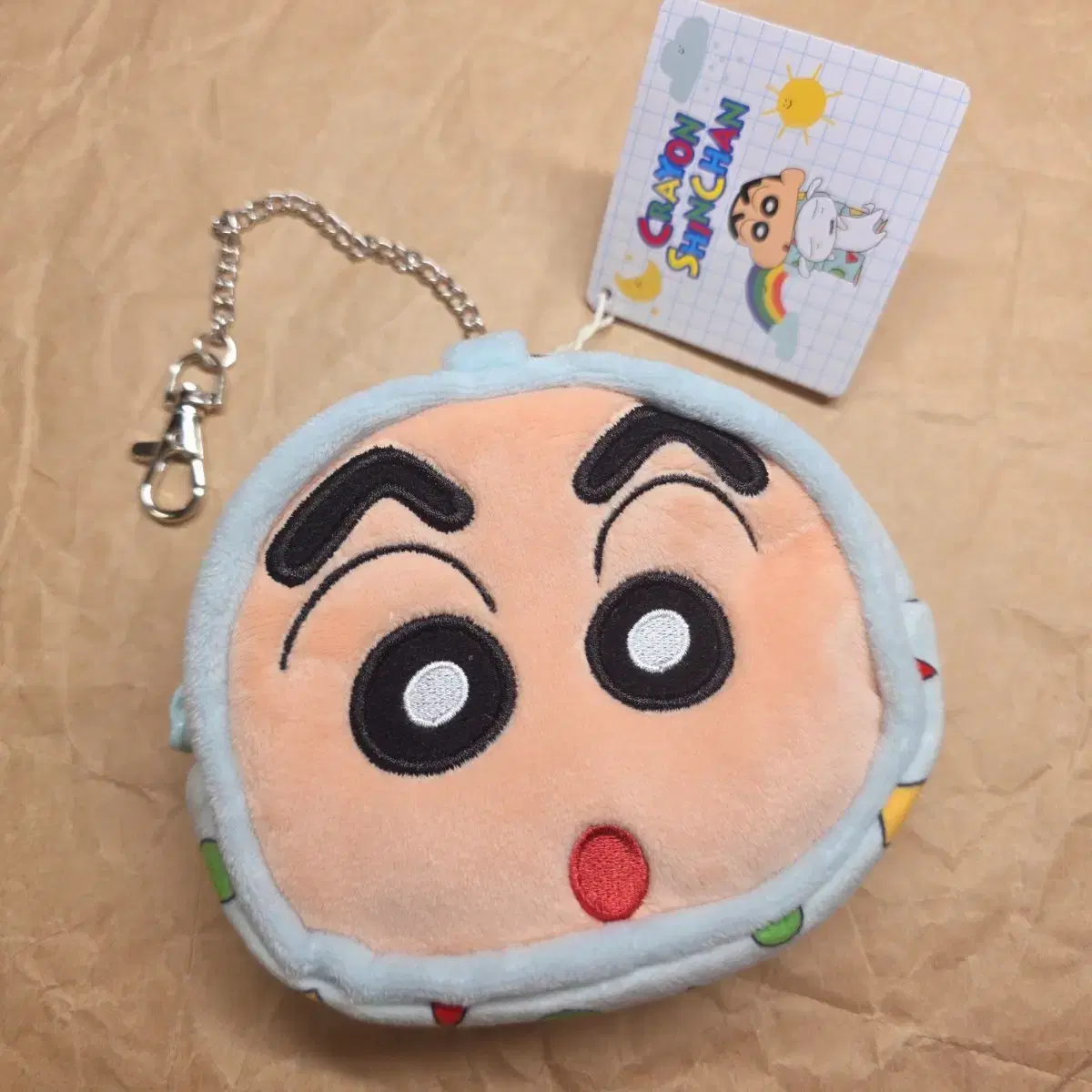 Crayon Shin-chan face pouch, brand new. With tags.