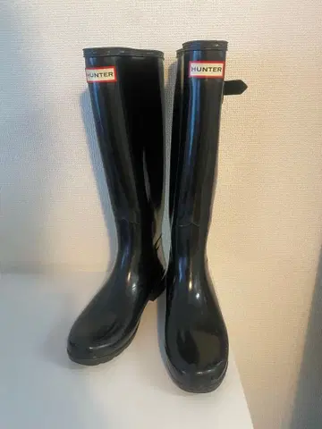 HUNTER 블랙 레인부츠