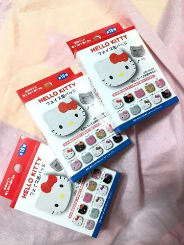 미개봉 헬로키티 페이스 캔뱃지 키티 캔뱃지 세트 판매 다이컷