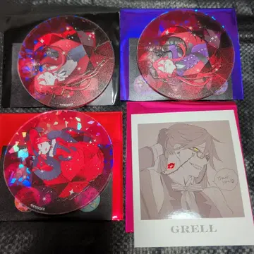 흑집사 그렐 마담 레드 아크릴 코스터 사진풍 카드