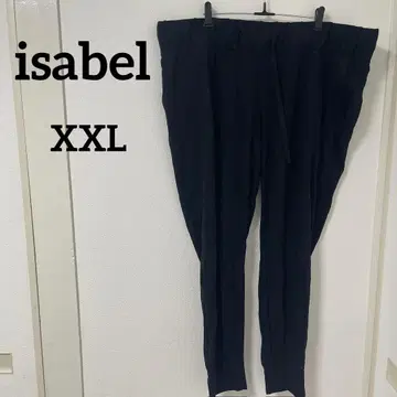 isabel [ XXL ] 블랙 캐주얼 팬츠 넉넉한 빅 사이즈
