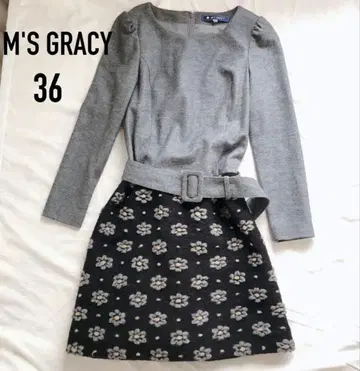 M'S GRACY 꽃무늬 원피스 절개