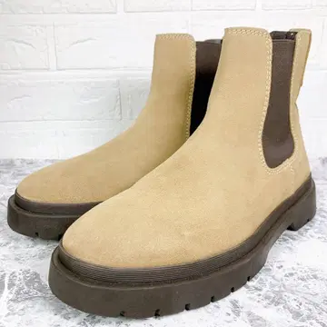 베이지 스웨이드 사이드 고어 부츠