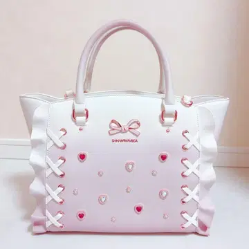 SAMANTHAVEGA 레이스업 하트 비쥬 그라데이션 플래터 스몰