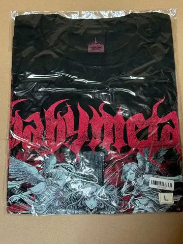 BABYMETAL 그래픽 프린트 T셔츠 L 사이즈 블랙 레드