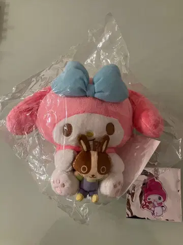 마이멜로디 우사미 콜라보 봉제 인형 아크링 키링