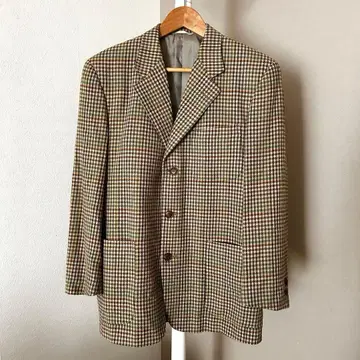 Kynoch World 건클럽 체크 테일러드 자켓 빈티지