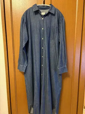 미사용 새상품 택 포함 데님 셔츠 원피스