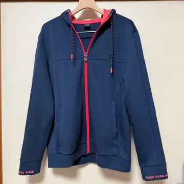 BOSS 드로우 스트링 후드 자켓 후드티 네이비