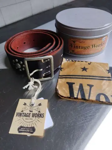 vintage works 빈티지웍스 스터드 벨트 블랙 34