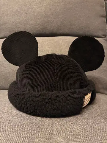 디즈니 리조트 한정판 미키 모자 코듀로이 보아 캡