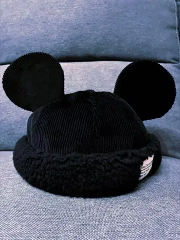 디즈니 리조트 한정판 미키 모자 코듀로이 보아 캡