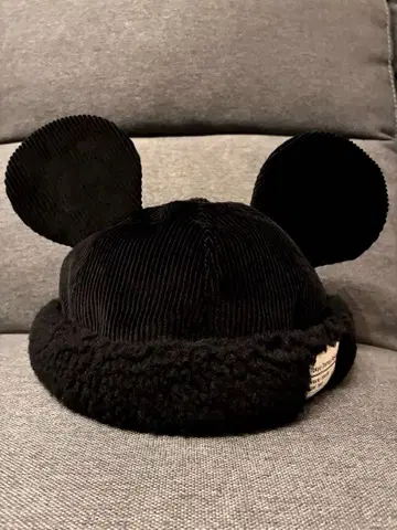 디즈니 리조트 한정판 미키 모자 코듀로이 보아 캡