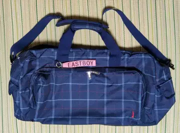 EASTBOY 네이비 체크 무늬 보스턴 백