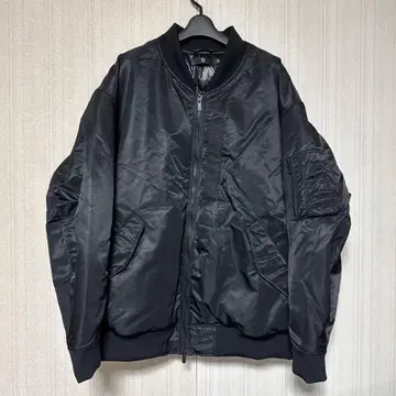 새상품급 4XL 유니클로+J 하이브리드 다운 오버사이즈 MA-1 블루종