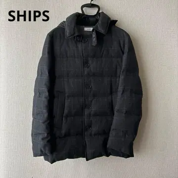 SHIPS 미라클 다운 다운 자켓 코트 후드 부착 그레이 M
