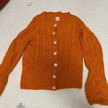 I.S. 오렌지 케이블 니트 가디건 M