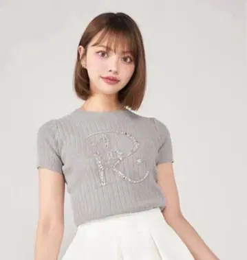 Darich DR 비쥬 리브 니트탑 그레이