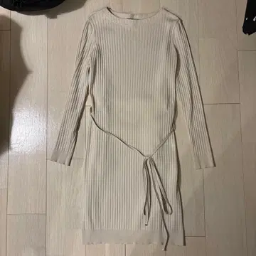 미사용 ICB 플리츠 롱 니트탑 무릎 기장 원피스