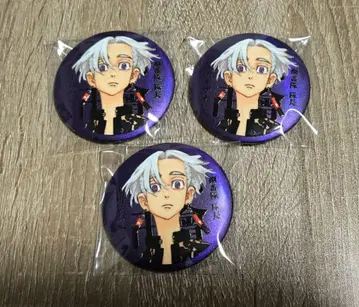 도쿄 리벤저스 쿠로카와 이자나 x 3개 매트 메탈릭 캔뱃지 신체험전
