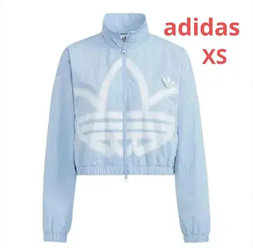 adidas 여성용 라지 로고 나일론 자켓 XS 스카이블루