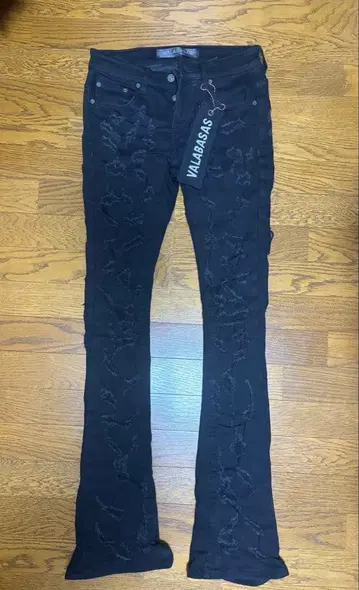 valabasas 크러쉬 스키니 플레어 데님 29 블랙