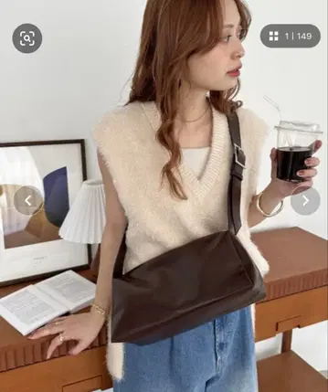 디스코트 멀티 WAY 원 핸들 브라운 숄더백 브라운