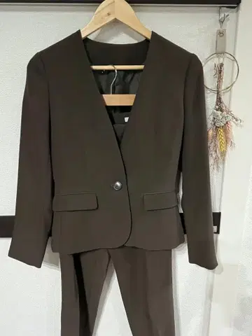 THE SUIT COMPANY 워셔블 수트 팬츠 세트 카키