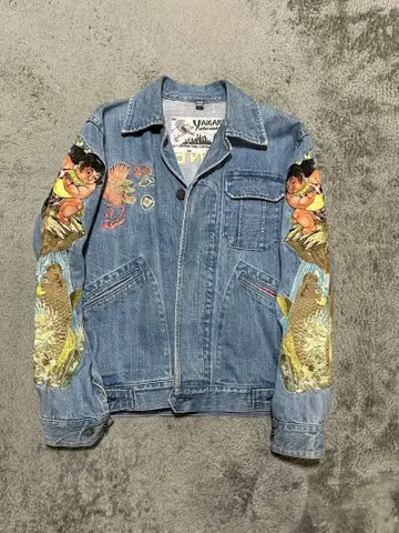 에비수 야마네 자수 스카잔 아메카지 구제 의류 빈티지 레어