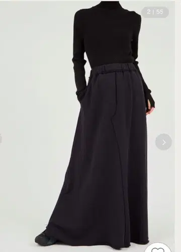 emmi 맨투맨 맥시 스커트