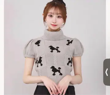 darich 푸들 실루엣 니트탑