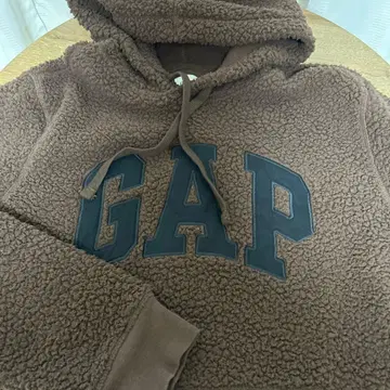 GAP 로고 보아 후드티 브라운 M 사이즈