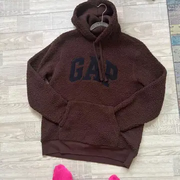 GAP 로고 보아 후드티 브라운 M 사이즈